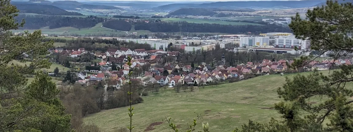 Blick auf Drackendorf von Anna-Stein